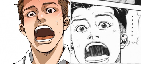 『スラムダンク』と『高校生活記録部』の比較画像